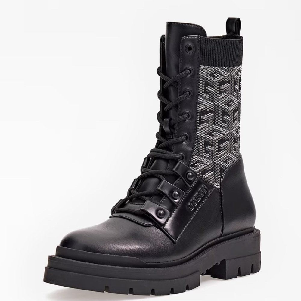 Chic Black and Gray Designer Boots